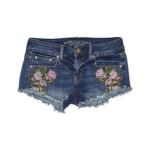 american eagle stretch floral shorts